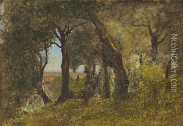 Olives, Albano, Italy Oil Painting - George Inness