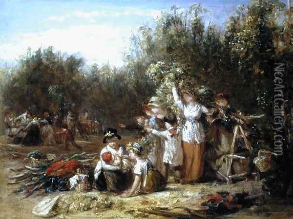 The Hop Garden Oil Painting - William Frederick Witherington