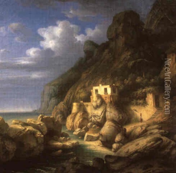 An Der Kuste Von Amalfi Oil Painting - Leo Von Klenze