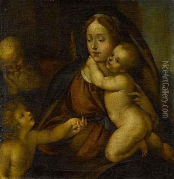Madonna Mit Kind Und Johannesknaben Oil Painting - Dei Bernardino Conti