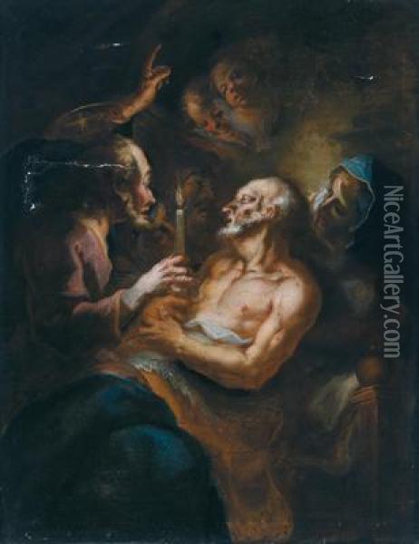 La Morte Di San Giuseppe Oil Painting - Paul Troger