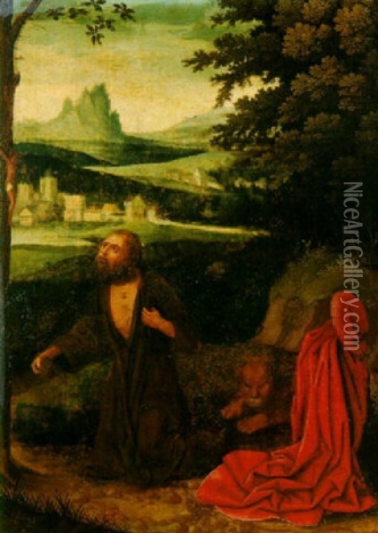 The Penitent Saint Jerome Oil Painting - Adriaen Isenbrant