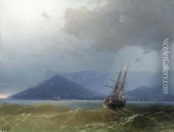 Sailing Off Yalta Oil Painting - Ivan Konstantinovich Aivazovsky