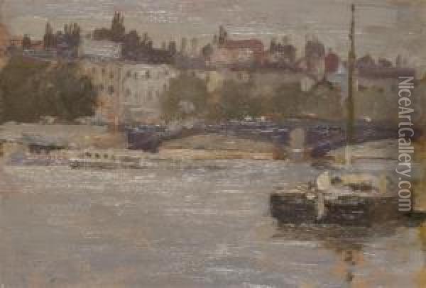 La Seine Oil Painting - Frank Walter Taylor