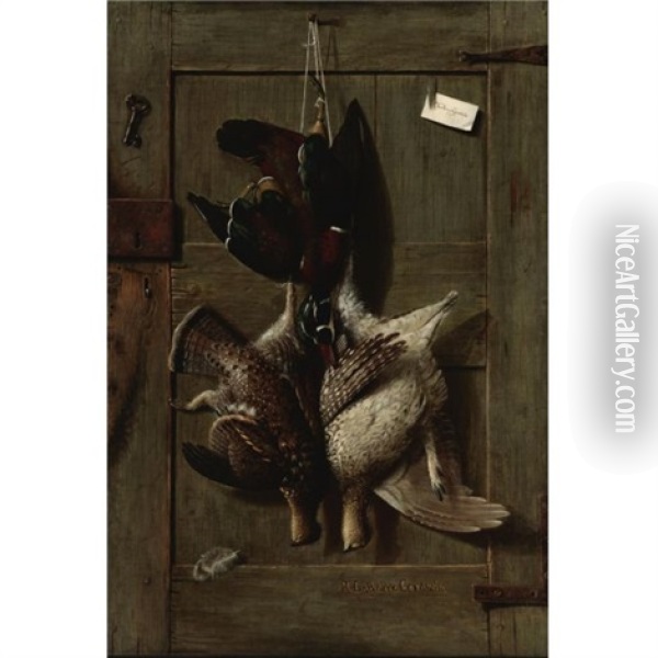 Still Life With A Wood Duck And Grouse Oil Painting - Richard La Barre Goodwin