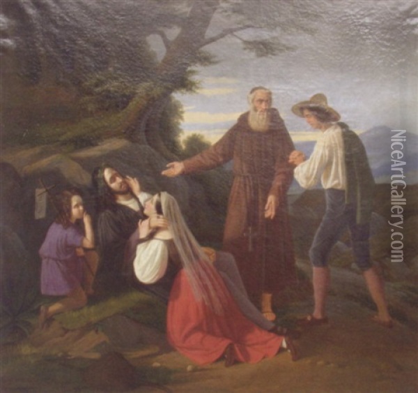 Der Tod Des Dichters Oil Painting - Siegfried Detlev Bendixen
