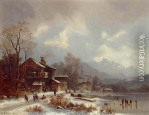 Winter Landscape Oil Painting - Anton Doll