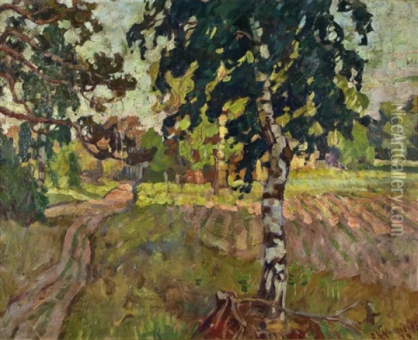 Sonnendurchflutete Landschaft Oil Painting - Anatoly Dmitrievich Kaigorodov
