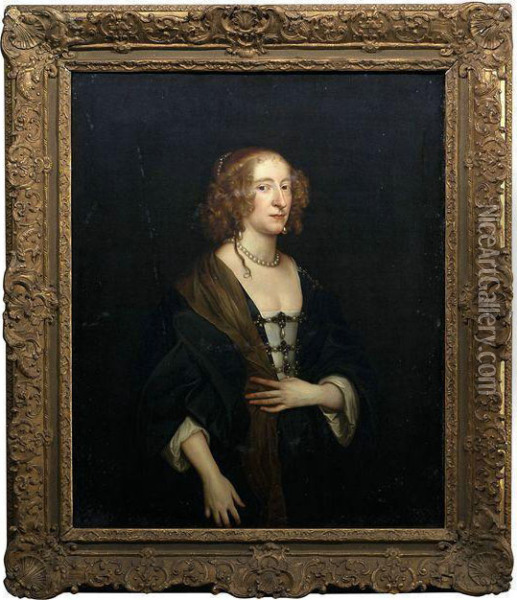 Frances, Herzogin Von Somerset (1599-1674). Oil Painting - Sir Anthony Van Dyck