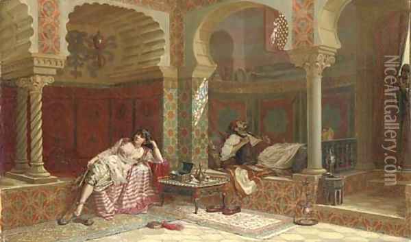 L'apres-midi oriental Oil Painting - Jean-Baptiste Huysmans