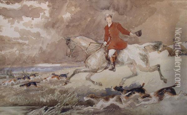 Hunting On The Downs Oil Painting - John Frederick Tayler