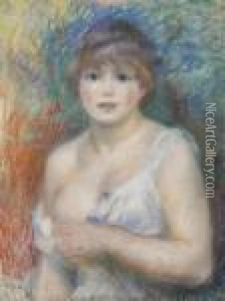 Portrait De Jeanne Samary Oil Painting - Pierre Auguste Renoir