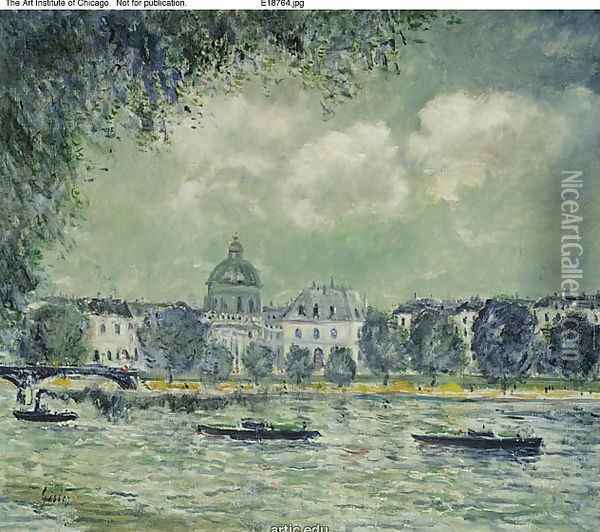 The Seine with the Institute of France Oil Painting - Alfred Sisley