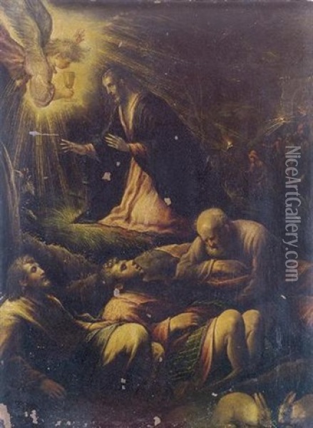 The Agony In The Garden Oil Painting - Francesco Bassano the Younger