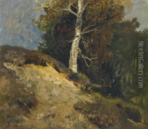 Forest Clearing Near Tolz Oil Painting - Joseph Wenglein