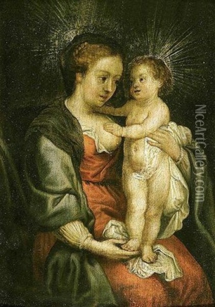 Vierge A L'enfant Oil Painting - Philip Fruytiers