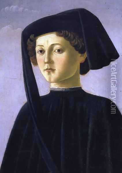 Portrait of a Youth Oil Painting - Francesco Botticini
