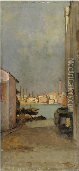 Venezia Oil Painting - Achille Formis Befani