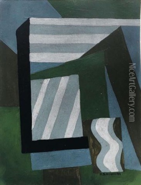 Composition Cubiste, 1919 Oil Painting - Maria Blanchard