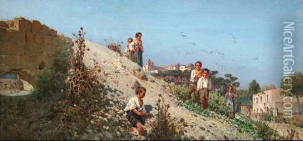 Piccoli Modelli Oil Painting - Giuseppe Laezza