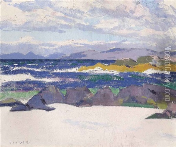 The Shoreline, Iona Oil Painting - Francis Campbell Boileau Cadell