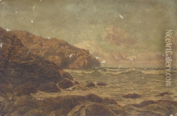 St. Agnes Point Oil Painting - John Brett