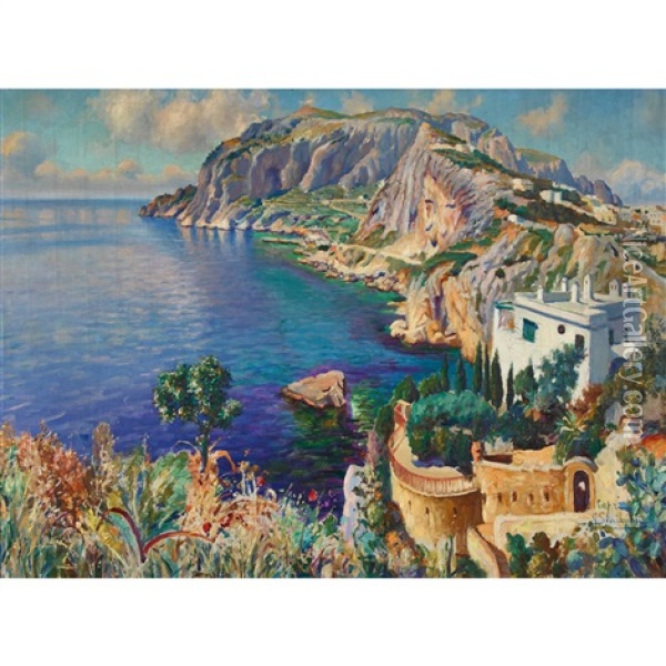 Capri Oil Painting - Gofredo Sinibaldi