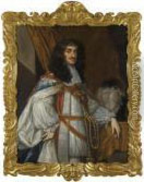 Portrait Of Charles Ii Oil Painting - Sir Peter Lely