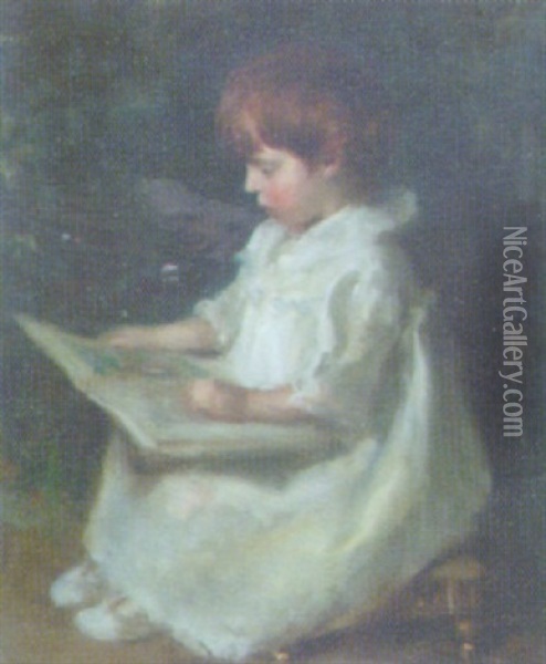 Portrait Of Albert Hugh Dudley Tyas Aged 2 Oil Painting - Hugh de Twenebrokes Glazebrook