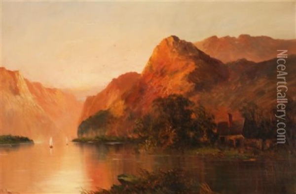 Morning And Evening: A Pair Of Works Oil Painting - Francis E. Jamieson