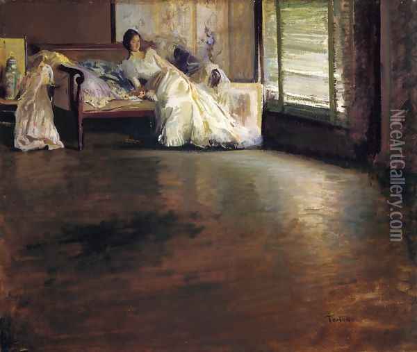 Across the Room (aka By the Window or Leisure Hour) Oil Painting - Edmund Charles Tarbell