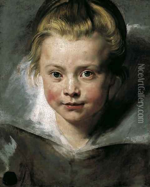 Portrait of Clara Serena Rubens c 1616 Oil Painting - Peter Paul Rubens