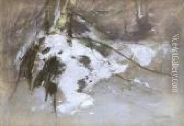 Winterlandschaft An Der Havel Oil Painting - Karl Hagemeister