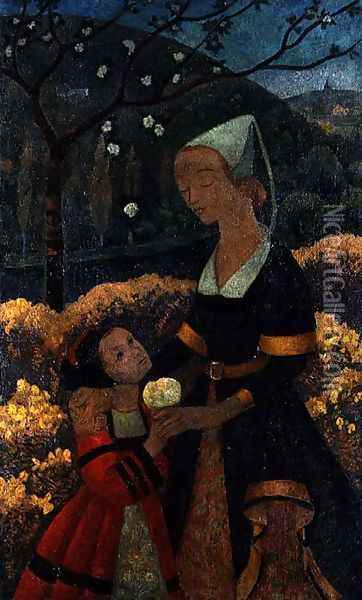 The Lady of Kerbrau, 1918 Oil Painting - Paul Serusier