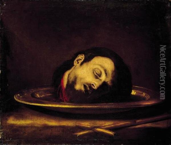 The Head Of Saint John The Baptist Oil Painting - Jusepe de Ribera