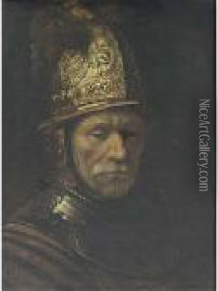 The Man With The Golden Helmet Oil Painting - Rembrandt Van Rijn