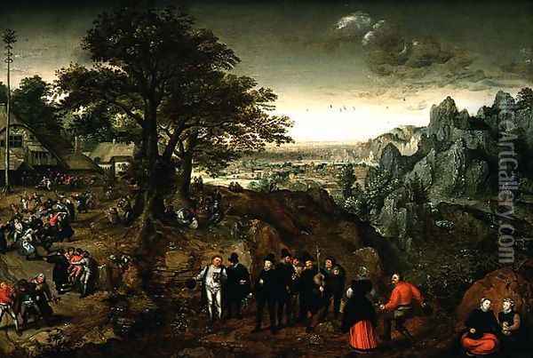 The Country Feast, 1576 Oil Painting - Lucas van Valckenborch