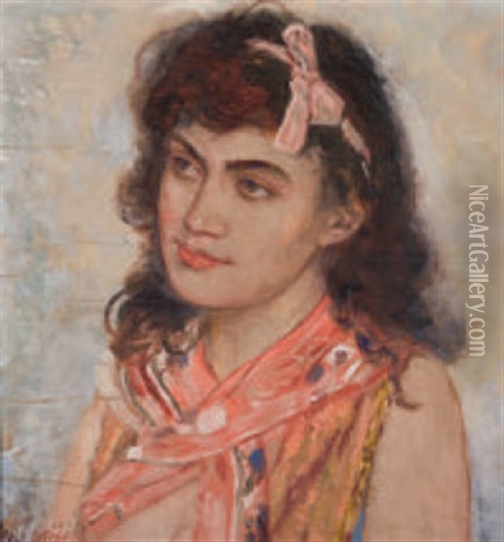 Junge Zigeunerin Oil Painting - Josef Zenisek
