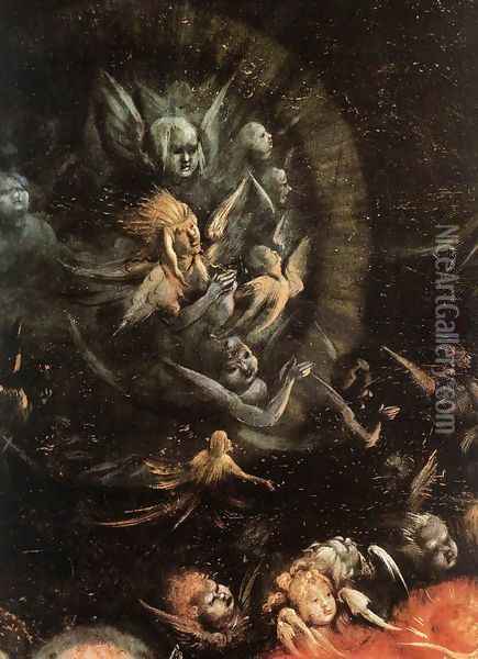 Concert of Angels (detail 3) c. 1515 Oil Painting - Matthias Grunewald (Mathis Gothardt)