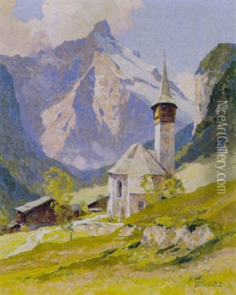 Reuthe Im Bregenzerwald Oil Painting - Hans Maurus