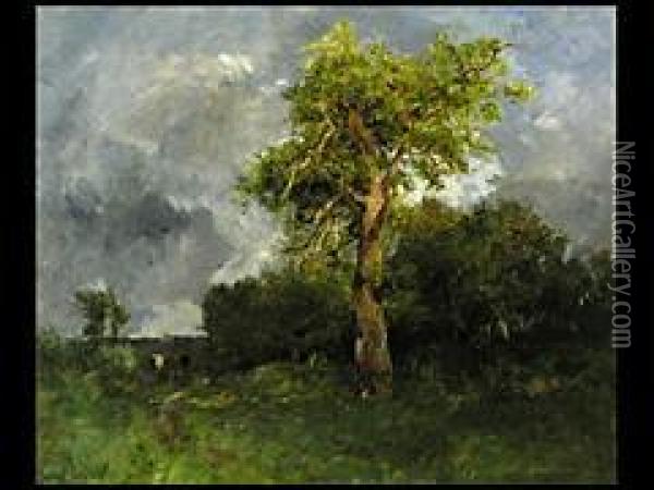 Landschaft Bei Barbizon Oil Painting - Marie Ferdinand Jacomin