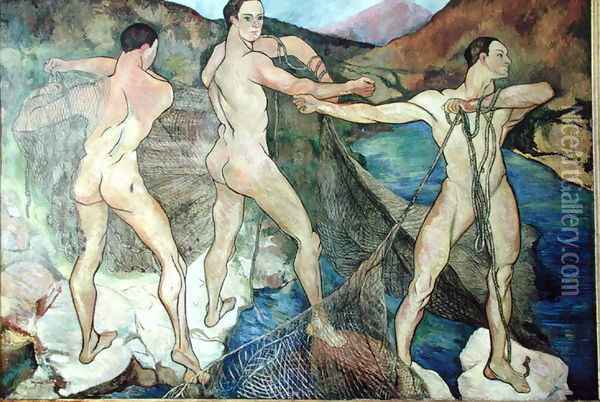 Casting the Net, 1914 Oil Painting - Suzanne Valadon
