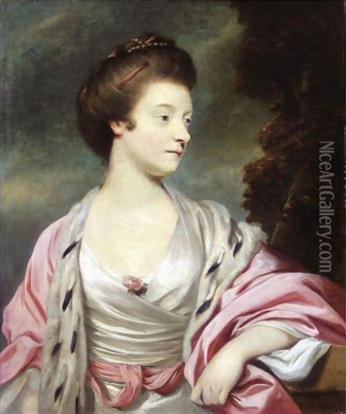 Portrait Of Elizabeth, Lady Amherst (1740-1830) Oil Painting - Sir Joshua Reynolds