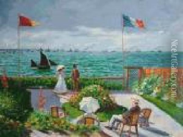 Terrace At St. Adresse Oil Painting - Claude Oscar Monet