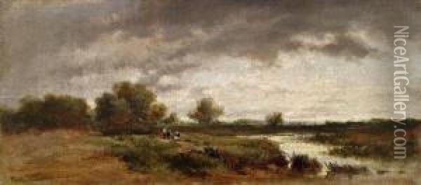 Landschaft Oil Painting - Remigius Adriannus van Haanen