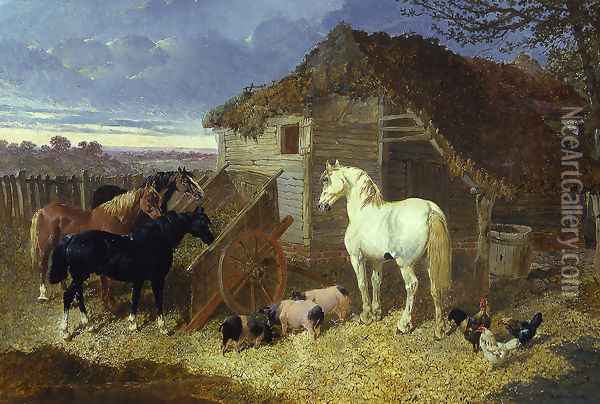 The Close of the Day Oil Painting - John Frederick Herring Snr