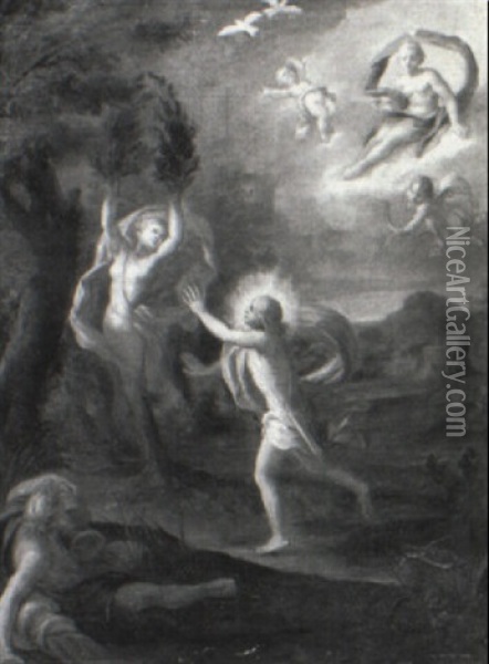 Daphne And Apollo Oil Painting -  Parmigianino (Michele da Parma)