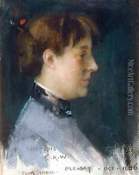 Portrait of Beatrice Crawhall, 1886 Oil Painting - Edward Arthur Walton