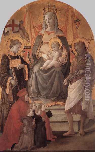 Madonna del Ceppo 1453 Oil Painting - Fra Filippo Lippi