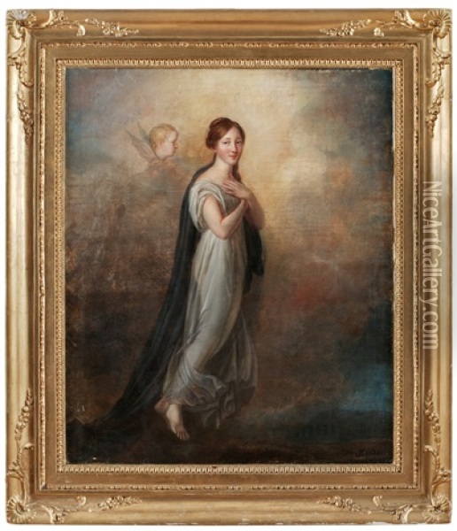 Allegorisk Kvinnofigur Oil Painting - Per Krafft the Younger